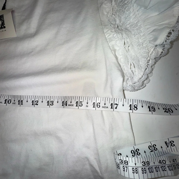 Anne Klein White Flutter Sleeve Tee Top NWT - Picture 5 of 6